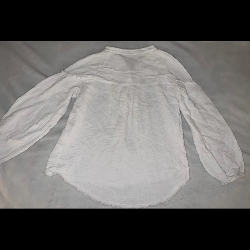 Women’s White Cotton Gauze Blouse Size M - Picture 2 of 6